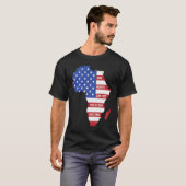 1ヶ月は我々の歴史を保持できないアフリカ地図アメリカ Tシャツ (正面フル)