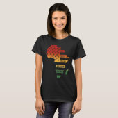 1ヶ月は我々の歴史を保持できないアフリカ地図アメリカ Tシャツ (正面フル)