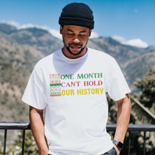 1ヶ月は我々の歴史を保持できないブラックプライド Tシャツ