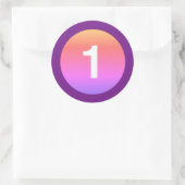 1ヶ月古いベビー乳児シール年齢72マーケティング ラウンドシール (バッグ)