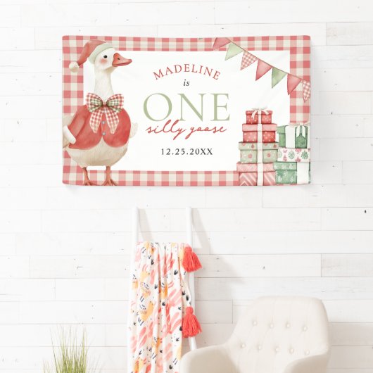 1ヶ月間抜けのクリスマスギンガム1st誕生日 横断幕 (インサイチュ)