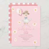 1ヶ月間抜けの誕生日パーティーの招待状 招待状 (正面/裏面)