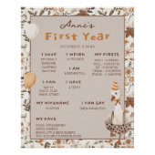 1ヶ間抜けースニュートラル1年の誕生日マイルストーン ポスター (正面)