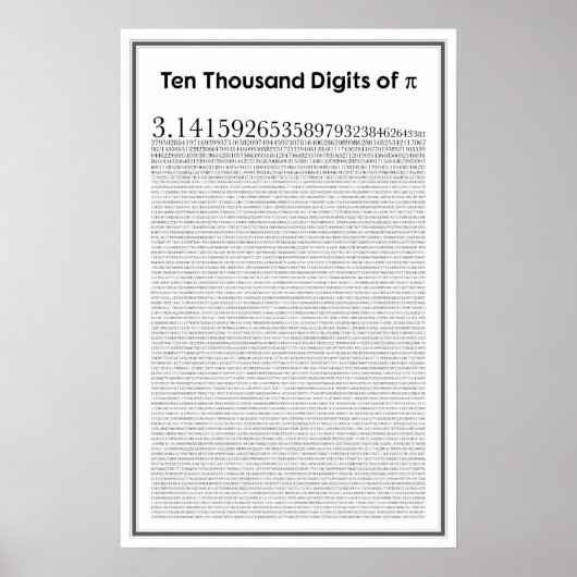 1万桁のπ ポスター (正面)