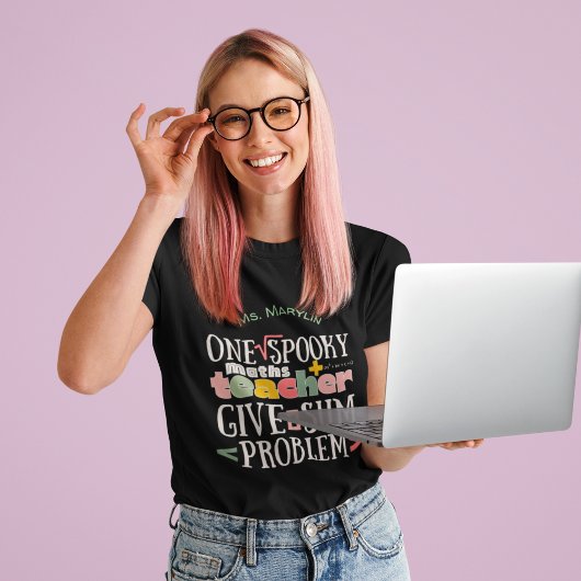 1不気味な数学の先生カスタマイズ可能なハロウィーン Tシャツ