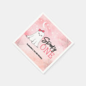 1不気味ガーリー幽霊1歳の誕生日パーティー スタンダードカクテルナプキン (角)