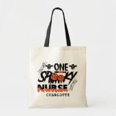 1不気味ナースハロウィン幽霊パーソナライズされた名 トートバッグ (正面)