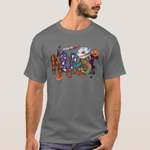 1不気味ナースハロウィン衣装ナースブーブーC Tシャツ