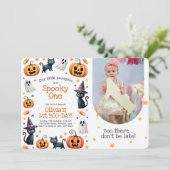 1不気味ハロウィン1歳の誕生日の招待状 招待状 (スタンド正面)