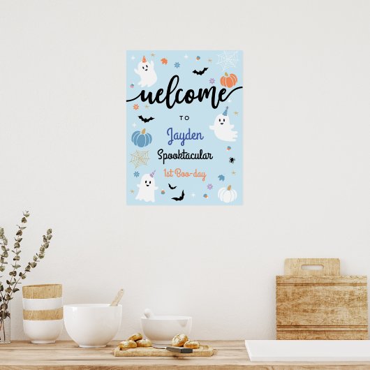 1不気味幽霊ハロウィーン1回目の誕生日へようこそ ポスター (キッチン)