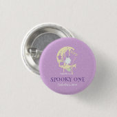 1不気味幽霊ブガールハロウィーン1日の誕生日 缶バッジ (正面&裏面)