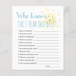 1世1回目の誕生日最高のゲームを知るサンシャイン