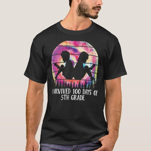 1五生き延び級先生学校の100日 Tシャツ (正面)