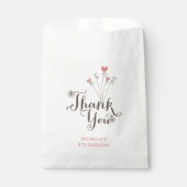 1人お洒落の女の子1歳の誕生日ありがとうパーティー フェイバーバッグ (正面)