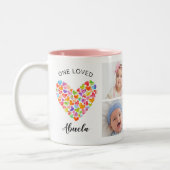 1人が愛したアブエラ4人の写真コラージュ ツートーンマグカップ (左)