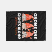 1人だけでオレンジ白血病認識度1 フリースブランケット (正面(横))