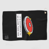 1人でゴルフ場に行くのは危険だ ゴルフタオル (横)