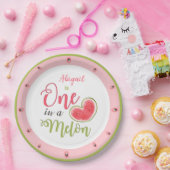 1人でメロンの最初の誕生日の女の子 ペーパープレート (パーティー)