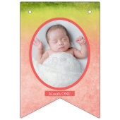 1人でメロンの1つ誕生日の写真 バンティングフラッグ (第2の旗)