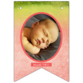 1人でメロンの1つ誕生日の写真 バンティングフラッグ (第3の旗)