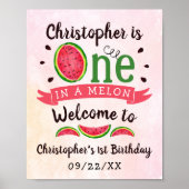 1人でメロンを1歳の誕生日へようこそ ポスター (正面)