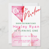 1人でメロンを1歳の誕生日 招待状 (正面)