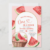 1人でメロン夏スイカ最初の誕生日 招待状 (正面)