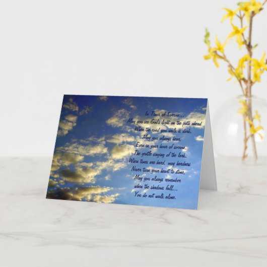 1人で歩かないで… カード (黄色い花)