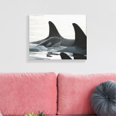 1人で泳ぐことは決してないキャンバスプリント キャンバスプリント (インサイチュ (リビング))