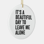 1人で贈り物を離れ楽しめる美しいおもしろい日 セラミックオーナメント (右)