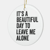 1人で贈り物を離れ楽しめる美しいおもしろい日 セラミックオーナメント (左)