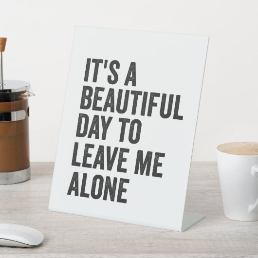 1人で贈り物を離れ楽しめる美しいおもしろい日 台座サイン (インサイチュ)