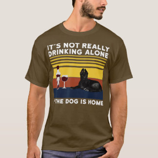 1人で飲まないもし犬は愛犬家 Tシャツ
