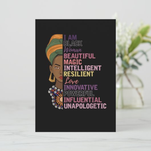 1人のアフリカの女性が贈り物、私は黒人女性の黒人ヒスト セーブザデート (スタンド正面)