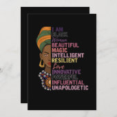 1人のアフリカの女性が贈り物、私は黒人女性の黒人ヒスト セーブザデート (正面/裏面)