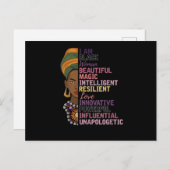 1人のアフリカの女性が贈り物、私は黒人女性の黒人ヒスト 案内ポストカード (正面/裏面)