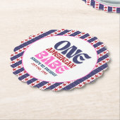 1人のアメリカ人バベ7月1日の誕生日の4日 ペーパーコースター (アングル)