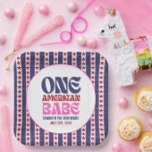 1人のアメリカ人バベ7月1日の誕生日の4日 ペーパープレート (パーティー)