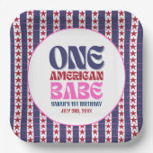 1人のアメリカ人バベ7月1日の誕生日の4日 ペーパープレート (正面)