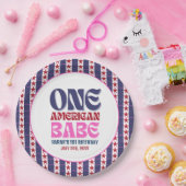 1人のアメリカ人バベ7月1日の誕生日の4日 ペーパープレート (パーティー)
