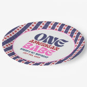 1人のアメリカ人バベ7月1日の誕生日の4日 ペーパープレート (アングル)