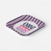 1人のアメリカ人バベ7月1日の誕生日の4日 ペーパープレート (傾斜あり)