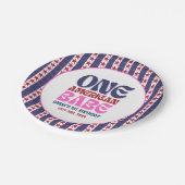 1人のアメリカ人バベ7月1日の誕生日の4日 ペーパープレート (アングル)