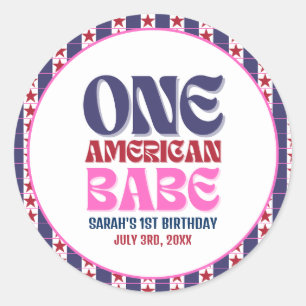 1人のアメリカ人バベ7月1日の誕生日の4日 ラウンドシール