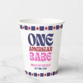 1人のアメリカ人バベ7月1日の誕生日の4日 紙コップ (正面)