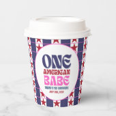 1人のアメリカ人バベ7月1日の誕生日の4日 紙コップ (正面)