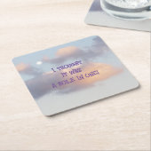 1人のゴルファーの夢の穴 スクエアペーパーコースター (アングル)