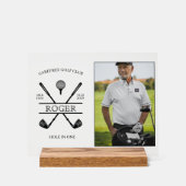 1人のゴルファー写真の穴 アクリルサイン (正面)