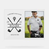 1人のゴルファー写真の穴 アクリルサイン (正面)