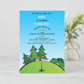 1人のゴルフバースデーパーティーの招待 招待状 (スタンド正面)